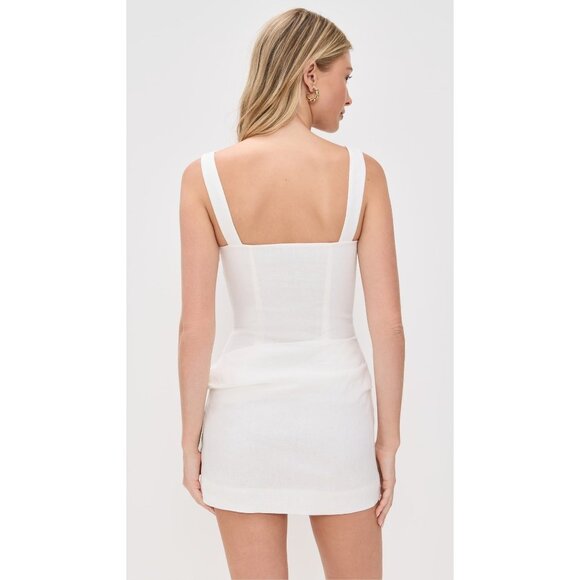 SIR. Jessamine Tie Mini Dress in Ivory 1/S New Womens Linen Tie - Picture 13 of 16